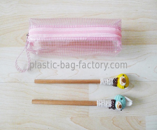 Waterproof Meth PVC Pencil Pouch Lovely PVC Stationery Zipper Organizer Pouches 