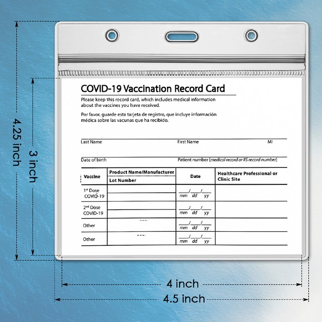 CDC Vaccine Card Protector Covid Vaccine Card Holder, KMT 8 Pack Vaccination Card Protector, Vaccination Card Holder, Vaccine Card Cover, Vaccine Card Sleeve with Waterproof Resealable Zip